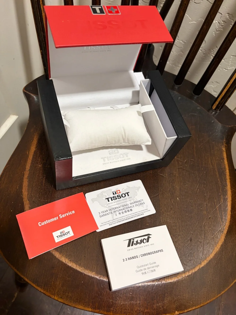 Original Tissot Swiss Watch Box Complete with Booklets and paperwork